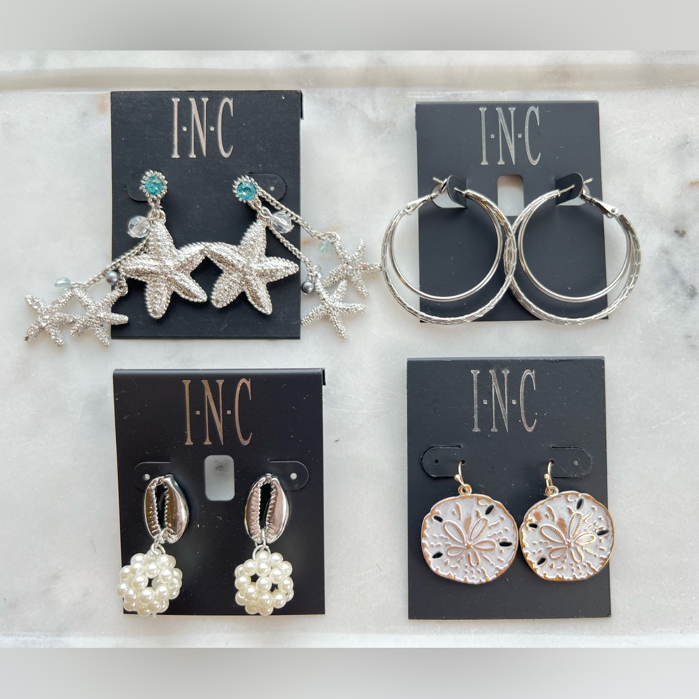 BUNDLE four Pair INC New Beach themed earring bundle. Perfect for summer!